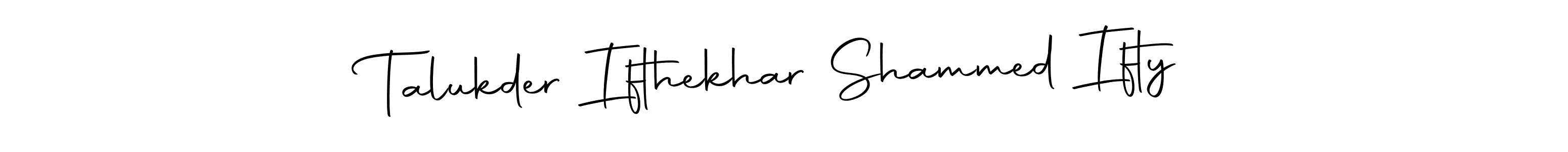 You can use this online signature creator to create a handwritten signature for the name Talukder Ifthekhar Shammed Ifty. This is the best online autograph maker. Talukder Ifthekhar Shammed Ifty signature style 10 images and pictures png