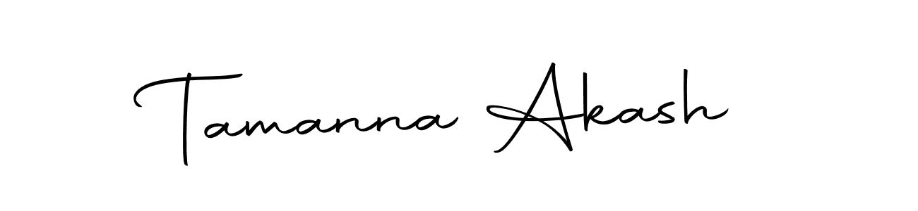 How to make Tamanna Akash name signature. Use Autography-DOLnW style for creating short signs online. This is the latest handwritten sign. Tamanna Akash signature style 10 images and pictures png