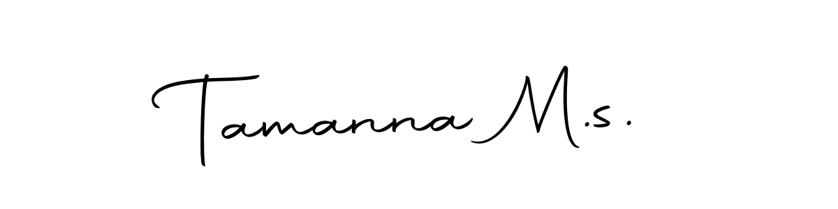 Use a signature maker to create a handwritten signature online. With this signature software, you can design (Autography-DOLnW) your own signature for name Tamanna M.s.. Tamanna M.s. signature style 10 images and pictures png