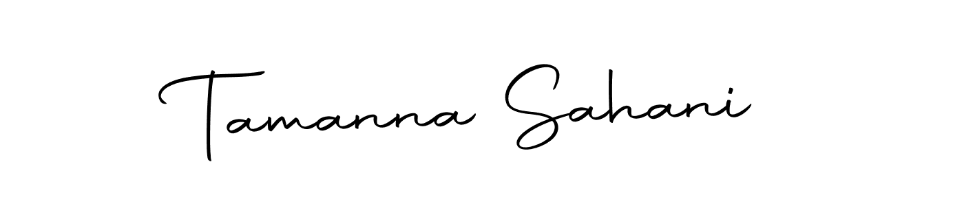 Design your own signature with our free online signature maker. With this signature software, you can create a handwritten (Autography-DOLnW) signature for name Tamanna Sahani. Tamanna Sahani signature style 10 images and pictures png