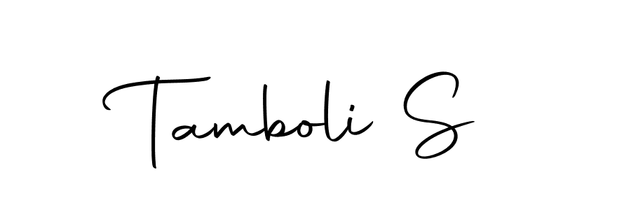 Use a signature maker to create a handwritten signature online. With this signature software, you can design (Autography-DOLnW) your own signature for name Tamboli S. Tamboli S signature style 10 images and pictures png