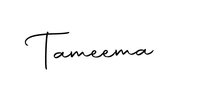 Design your own signature with our free online signature maker. With this signature software, you can create a handwritten (Autography-DOLnW) signature for name Tameema. Tameema signature style 10 images and pictures png