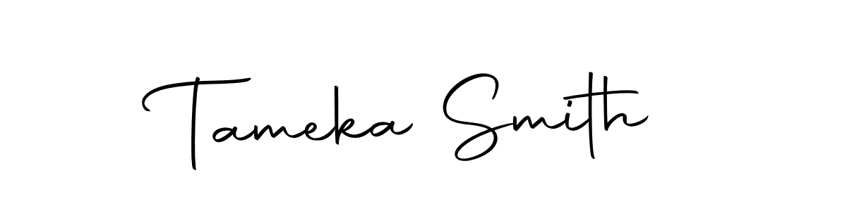 Design your own signature with our free online signature maker. With this signature software, you can create a handwritten (Autography-DOLnW) signature for name Tameka Smith. Tameka Smith signature style 10 images and pictures png