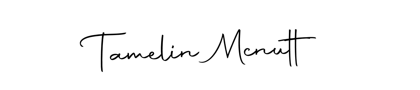 How to make Tamelin Mcnutt name signature. Use Autography-DOLnW style for creating short signs online. This is the latest handwritten sign. Tamelin Mcnutt signature style 10 images and pictures png