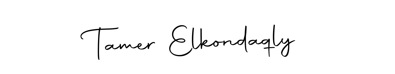 This is the best signature style for the Tamer Elkondaqly name. Also you like these signature font (Autography-DOLnW). Mix name signature. Tamer Elkondaqly signature style 10 images and pictures png