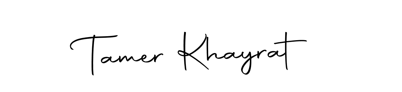 Tamer Khayrat stylish signature style. Best Handwritten Sign (Autography-DOLnW) for my name. Handwritten Signature Collection Ideas for my name Tamer Khayrat. Tamer Khayrat signature style 10 images and pictures png