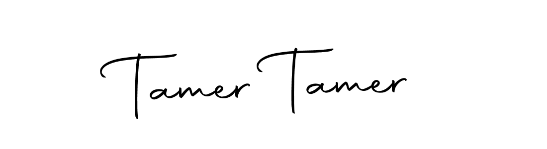 You should practise on your own different ways (Autography-DOLnW) to write your name (Tamer Tamer) in signature. don't let someone else do it for you. Tamer Tamer signature style 10 images and pictures png