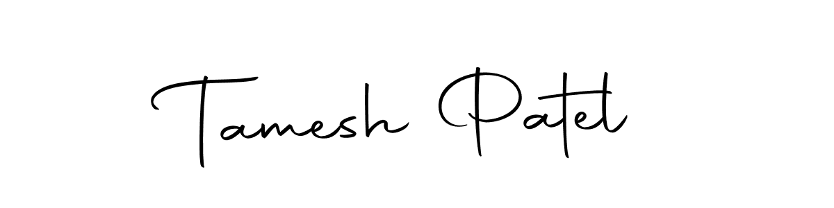 Tamesh Patel stylish signature style. Best Handwritten Sign (Autography-DOLnW) for my name. Handwritten Signature Collection Ideas for my name Tamesh Patel. Tamesh Patel signature style 10 images and pictures png