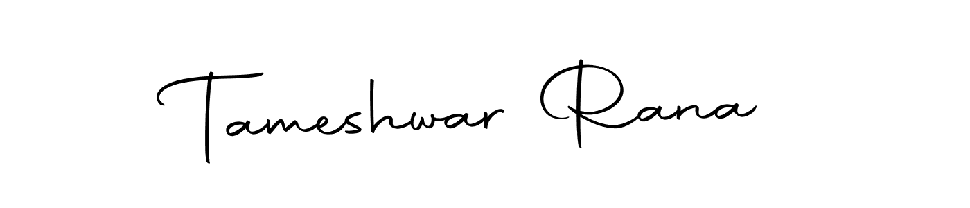 The best way (Autography-DOLnW) to make a short signature is to pick only two or three words in your name. The name Tameshwar Rana include a total of six letters. For converting this name. Tameshwar Rana signature style 10 images and pictures png