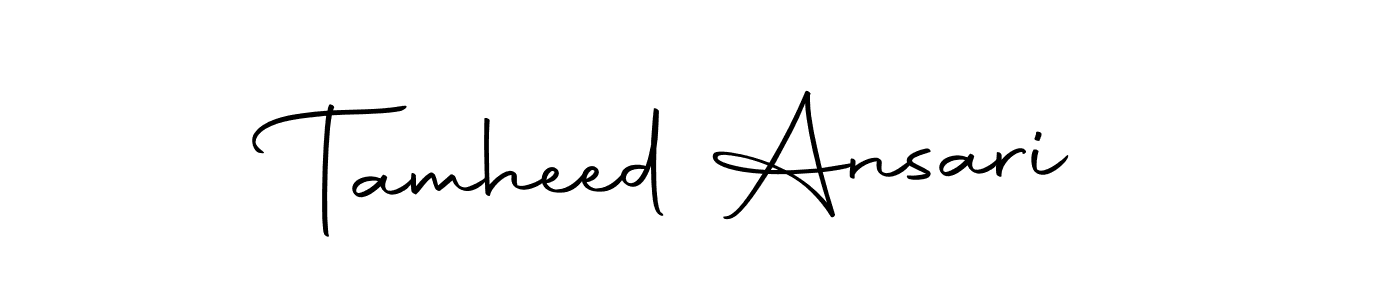 Make a beautiful signature design for name Tamheed Ansari. With this signature (Autography-DOLnW) style, you can create a handwritten signature for free. Tamheed Ansari signature style 10 images and pictures png