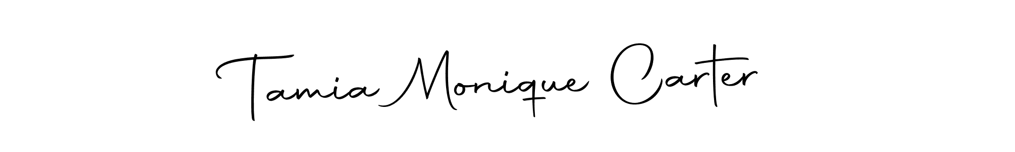 Create a beautiful signature design for name Tamia Monique Carter. With this signature (Autography-DOLnW) fonts, you can make a handwritten signature for free. Tamia Monique Carter signature style 10 images and pictures png