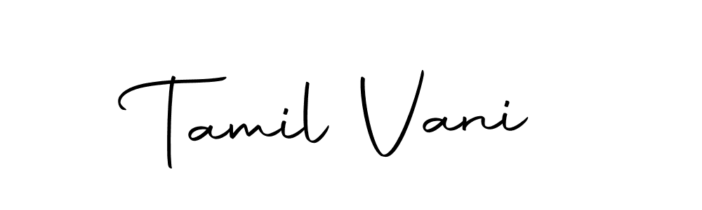 Design your own signature with our free online signature maker. With this signature software, you can create a handwritten (Autography-DOLnW) signature for name Tamil Vani. Tamil Vani signature style 10 images and pictures png