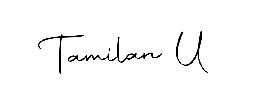 Create a beautiful signature design for name Tamilan U. With this signature (Autography-DOLnW) fonts, you can make a handwritten signature for free. Tamilan U signature style 10 images and pictures png