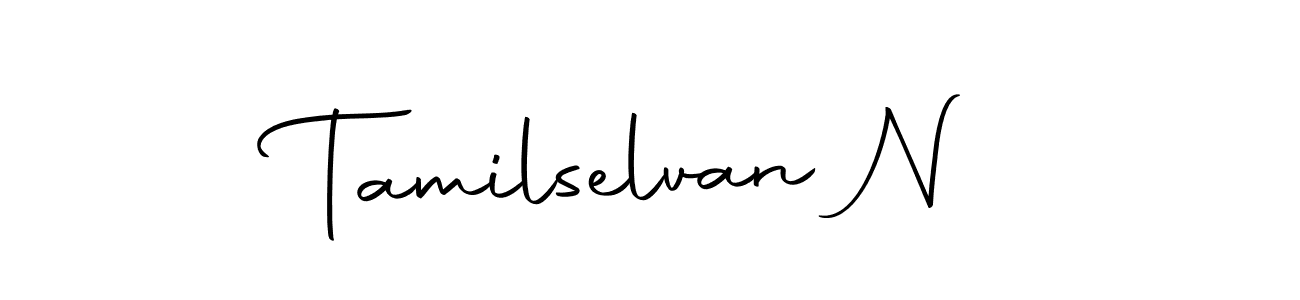 You should practise on your own different ways (Autography-DOLnW) to write your name (Tamilselvan N) in signature. don't let someone else do it for you. Tamilselvan N signature style 10 images and pictures png