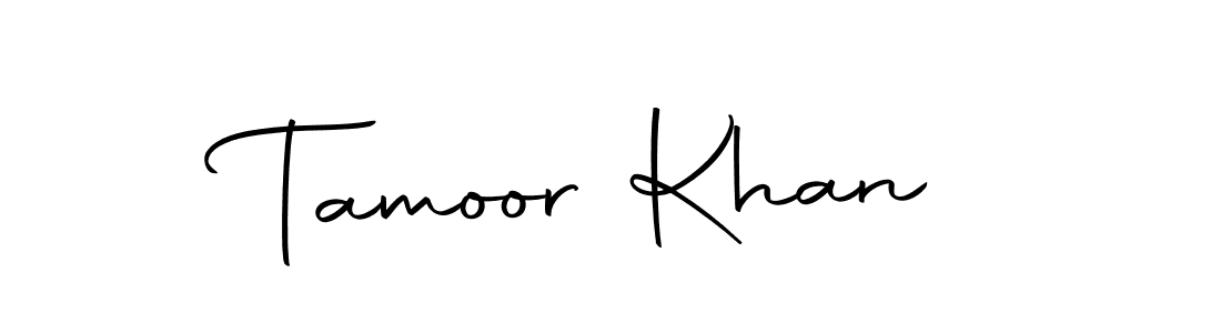 Make a beautiful signature design for name Tamoor Khan. With this signature (Autography-DOLnW) style, you can create a handwritten signature for free. Tamoor Khan signature style 10 images and pictures png