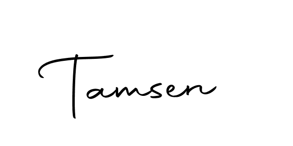 Make a beautiful signature design for name Tamsen. With this signature (Autography-DOLnW) style, you can create a handwritten signature for free. Tamsen signature style 10 images and pictures png