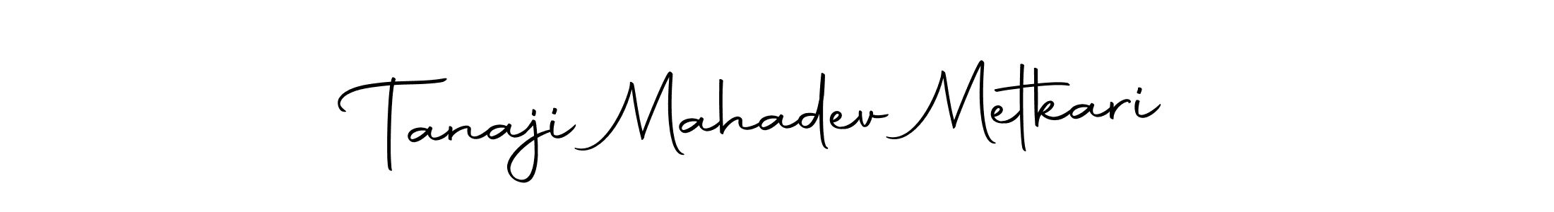 if you are searching for the best signature style for your name Tanaji Mahadev Metkari. so please give up your signature search. here we have designed multiple signature styles  using Autography-DOLnW. Tanaji Mahadev Metkari signature style 10 images and pictures png
