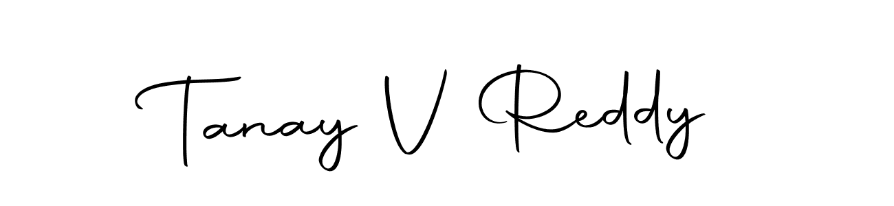 Tanay V Reddy stylish signature style. Best Handwritten Sign (Autography-DOLnW) for my name. Handwritten Signature Collection Ideas for my name Tanay V Reddy. Tanay V Reddy signature style 10 images and pictures png