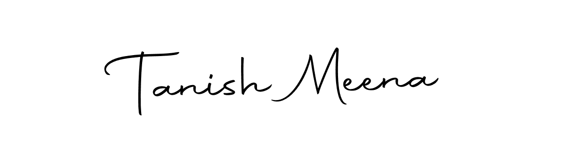 How to make Tanish Meena name signature. Use Autography-DOLnW style for creating short signs online. This is the latest handwritten sign. Tanish Meena signature style 10 images and pictures png