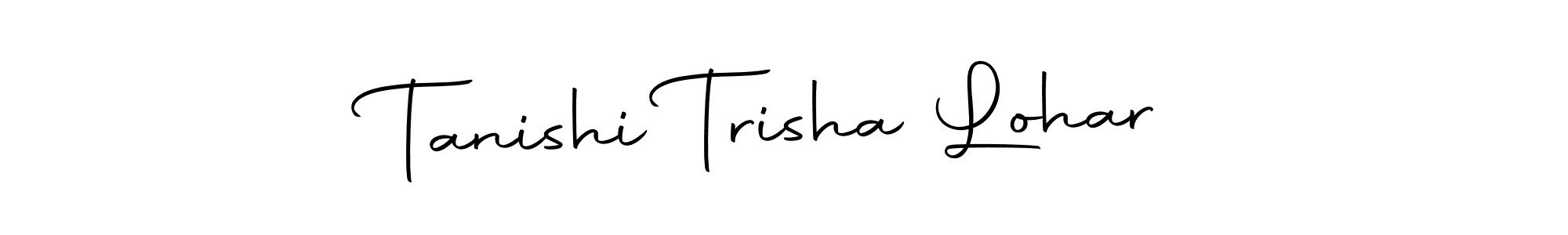 How to make Tanishi Trisha Lohar name signature. Use Autography-DOLnW style for creating short signs online. This is the latest handwritten sign. Tanishi Trisha Lohar signature style 10 images and pictures png