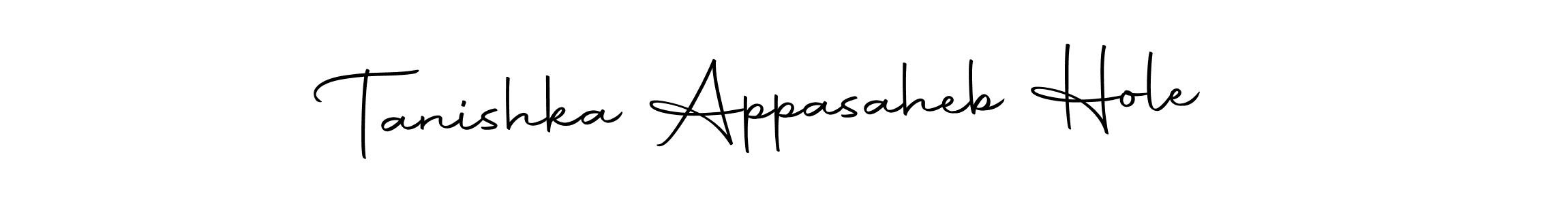 Autography-DOLnW is a professional signature style that is perfect for those who want to add a touch of class to their signature. It is also a great choice for those who want to make their signature more unique. Get Tanishka Appasaheb Hole name to fancy signature for free. Tanishka Appasaheb Hole signature style 10 images and pictures png