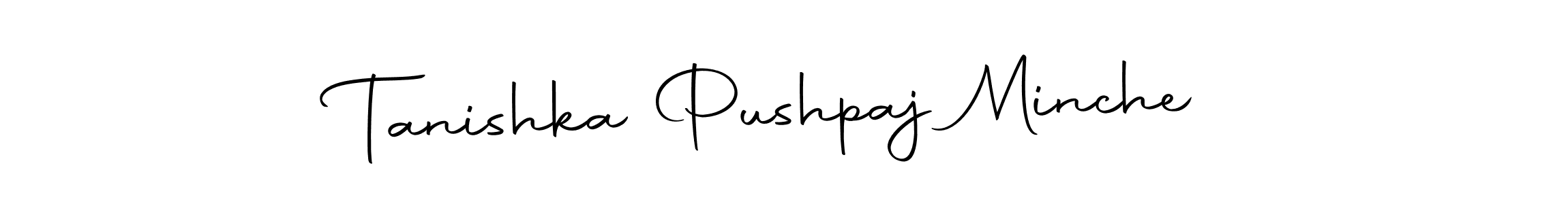 You can use this online signature creator to create a handwritten signature for the name Tanishka Pushpaj Minche. This is the best online autograph maker. Tanishka Pushpaj Minche signature style 10 images and pictures png