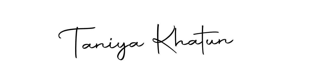 How to make Taniya Khatun name signature. Use Autography-DOLnW style for creating short signs online. This is the latest handwritten sign. Taniya Khatun signature style 10 images and pictures png