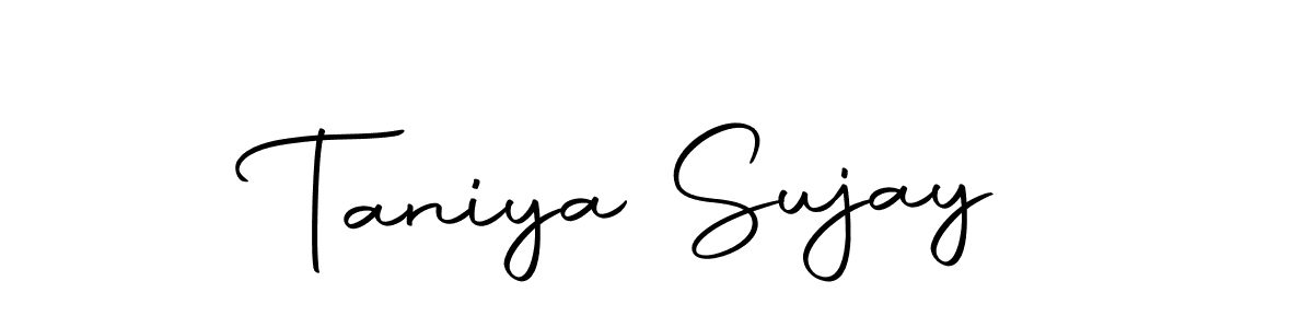 if you are searching for the best signature style for your name Taniya Sujay. so please give up your signature search. here we have designed multiple signature styles  using Autography-DOLnW. Taniya Sujay signature style 10 images and pictures png