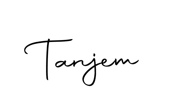 Use a signature maker to create a handwritten signature online. With this signature software, you can design (Autography-DOLnW) your own signature for name Tanjem. Tanjem signature style 10 images and pictures png
