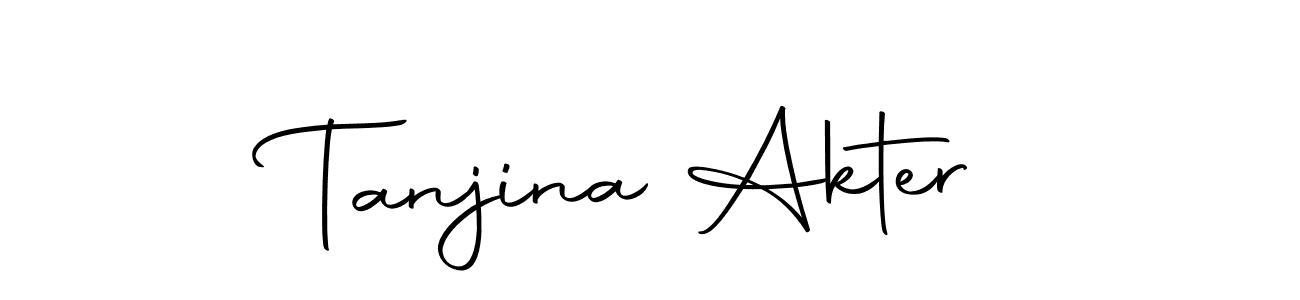 Tanjina Akter stylish signature style. Best Handwritten Sign (Autography-DOLnW) for my name. Handwritten Signature Collection Ideas for my name Tanjina Akter. Tanjina Akter signature style 10 images and pictures png