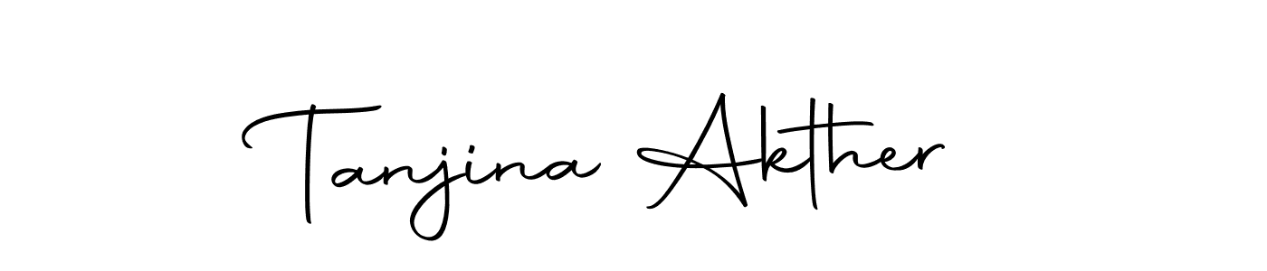 Design your own signature with our free online signature maker. With this signature software, you can create a handwritten (Autography-DOLnW) signature for name Tanjina Akther. Tanjina Akther signature style 10 images and pictures png