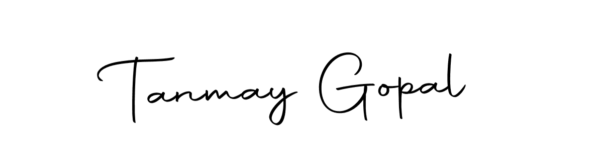 How to make Tanmay Gopal name signature. Use Autography-DOLnW style for creating short signs online. This is the latest handwritten sign. Tanmay Gopal signature style 10 images and pictures png