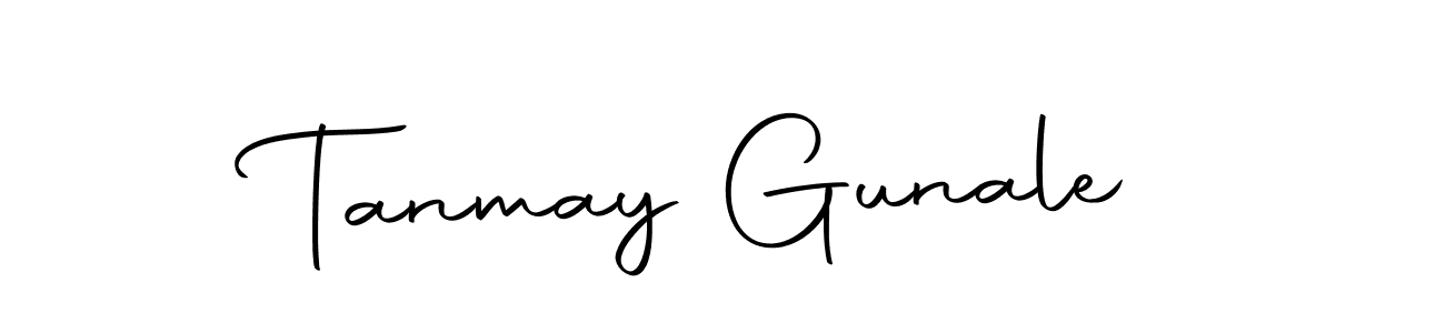 How to make Tanmay Gunale name signature. Use Autography-DOLnW style for creating short signs online. This is the latest handwritten sign. Tanmay Gunale signature style 10 images and pictures png