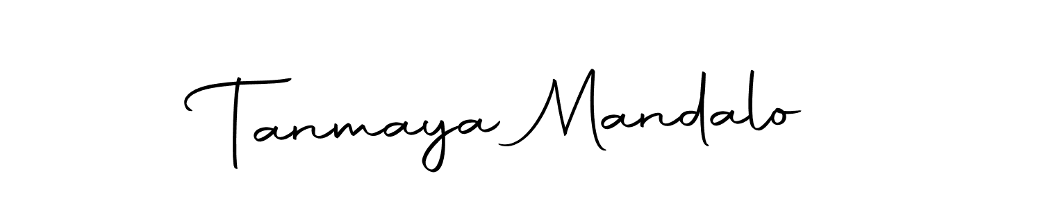 How to make Tanmaya Mandalo name signature. Use Autography-DOLnW style for creating short signs online. This is the latest handwritten sign. Tanmaya Mandalo signature style 10 images and pictures png
