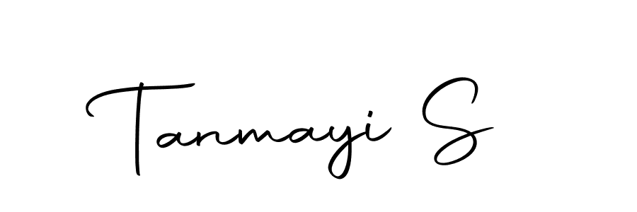 How to make Tanmayi S name signature. Use Autography-DOLnW style for creating short signs online. This is the latest handwritten sign. Tanmayi S signature style 10 images and pictures png