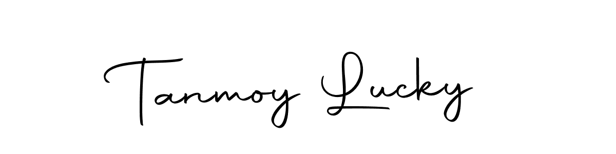 Create a beautiful signature design for name Tanmoy Lucky. With this signature (Autography-DOLnW) fonts, you can make a handwritten signature for free. Tanmoy Lucky signature style 10 images and pictures png