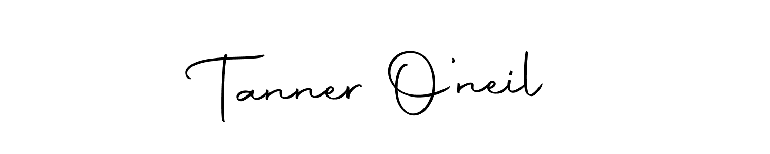 Create a beautiful signature design for name Tanner O’neil. With this signature (Autography-DOLnW) fonts, you can make a handwritten signature for free. Tanner O’neil signature style 10 images and pictures png