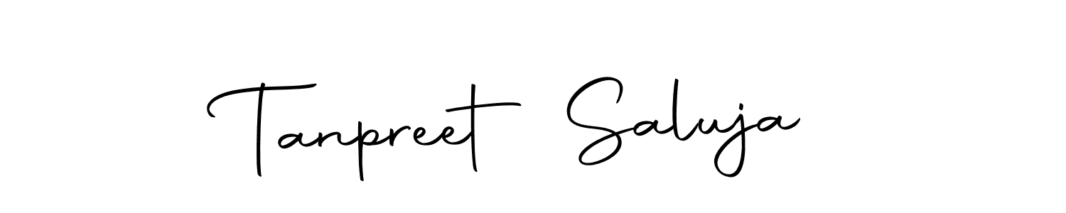 Create a beautiful signature design for name Tanpreet Saluja. With this signature (Autography-DOLnW) fonts, you can make a handwritten signature for free. Tanpreet Saluja signature style 10 images and pictures png