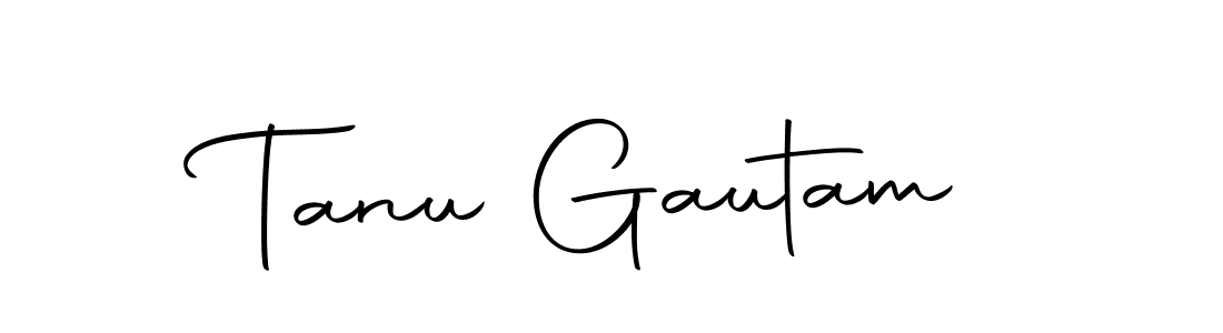 How to make Tanu Gautam name signature. Use Autography-DOLnW style for creating short signs online. This is the latest handwritten sign. Tanu Gautam signature style 10 images and pictures png