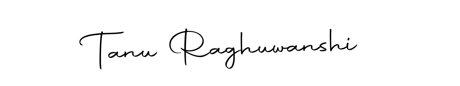 How to make Tanu Raghuwanshi name signature. Use Autography-DOLnW style for creating short signs online. This is the latest handwritten sign. Tanu Raghuwanshi signature style 10 images and pictures png