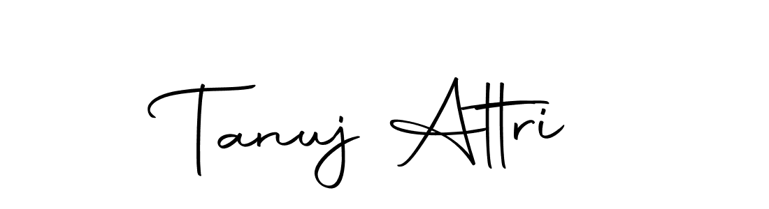 You should practise on your own different ways (Autography-DOLnW) to write your name (Tanuj Attri) in signature. don't let someone else do it for you. Tanuj Attri signature style 10 images and pictures png