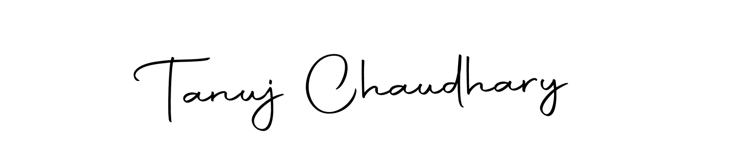 How to make Tanuj Chaudhary name signature. Use Autography-DOLnW style for creating short signs online. This is the latest handwritten sign. Tanuj Chaudhary signature style 10 images and pictures png