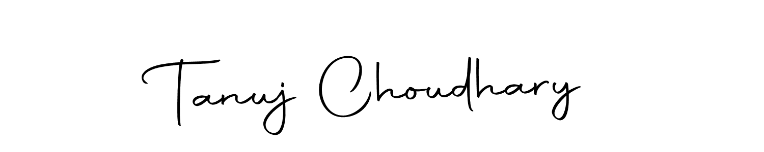 How to make Tanuj Choudhary name signature. Use Autography-DOLnW style for creating short signs online. This is the latest handwritten sign. Tanuj Choudhary signature style 10 images and pictures png