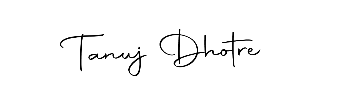 How to make Tanuj Dhotre name signature. Use Autography-DOLnW style for creating short signs online. This is the latest handwritten sign. Tanuj Dhotre signature style 10 images and pictures png