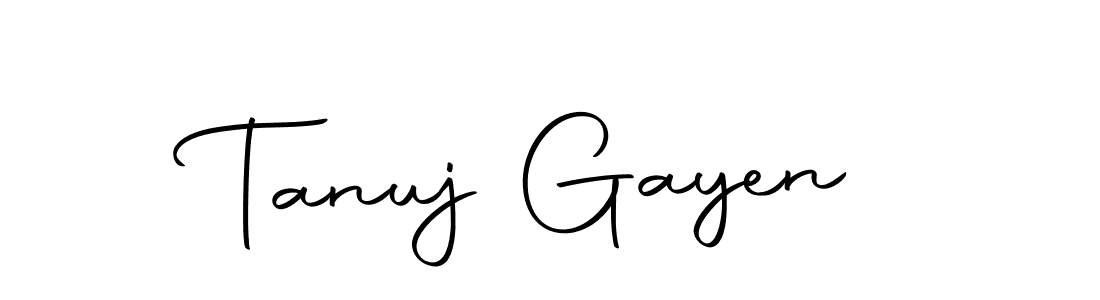 Autography-DOLnW is a professional signature style that is perfect for those who want to add a touch of class to their signature. It is also a great choice for those who want to make their signature more unique. Get Tanuj Gayen name to fancy signature for free. Tanuj Gayen signature style 10 images and pictures png