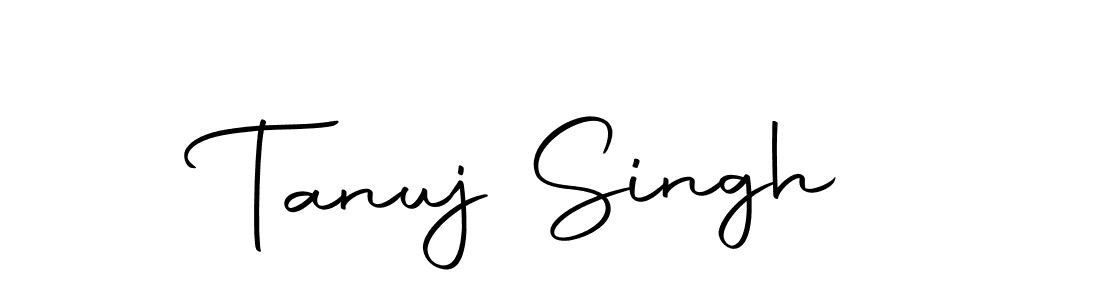 How to make Tanuj Singh name signature. Use Autography-DOLnW style for creating short signs online. This is the latest handwritten sign. Tanuj Singh signature style 10 images and pictures png