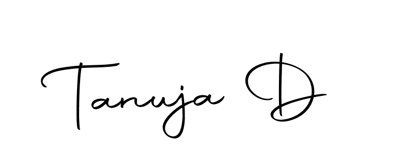 Make a short Tanuja D signature style. Manage your documents anywhere anytime using Autography-DOLnW. Create and add eSignatures, submit forms, share and send files easily. Tanuja D signature style 10 images and pictures png