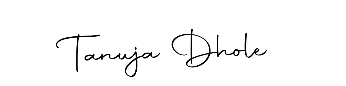 Tanuja Dhole stylish signature style. Best Handwritten Sign (Autography-DOLnW) for my name. Handwritten Signature Collection Ideas for my name Tanuja Dhole. Tanuja Dhole signature style 10 images and pictures png