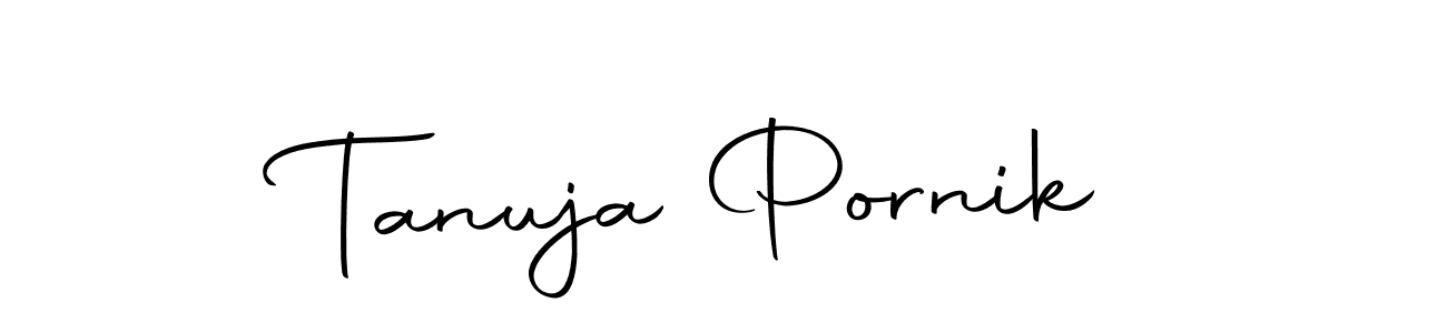 You should practise on your own different ways (Autography-DOLnW) to write your name (Tanuja Pornik) in signature. don't let someone else do it for you. Tanuja Pornik signature style 10 images and pictures png