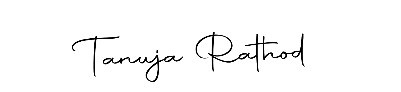 Create a beautiful signature design for name Tanuja Rathod. With this signature (Autography-DOLnW) fonts, you can make a handwritten signature for free. Tanuja Rathod signature style 10 images and pictures png